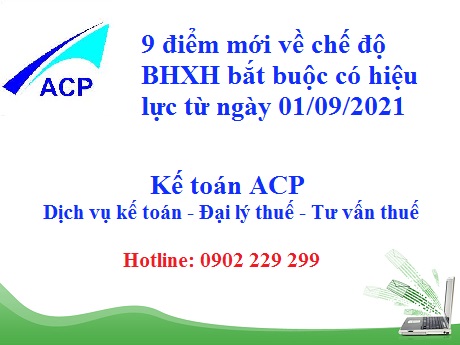 Những điểm mới về BHXH bắt buộc từ ngày 01/09/2021