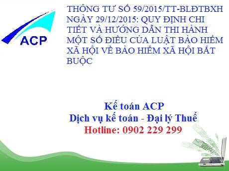 Thông tư số 59/2015/TT-BLĐTBXH ngày 29/12/2015 hướng dẫn luật Bảo hiểm xã hội